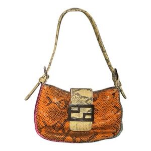 Park Avenue International Mini Shoulder Bag Purse Multicolor Snake Print